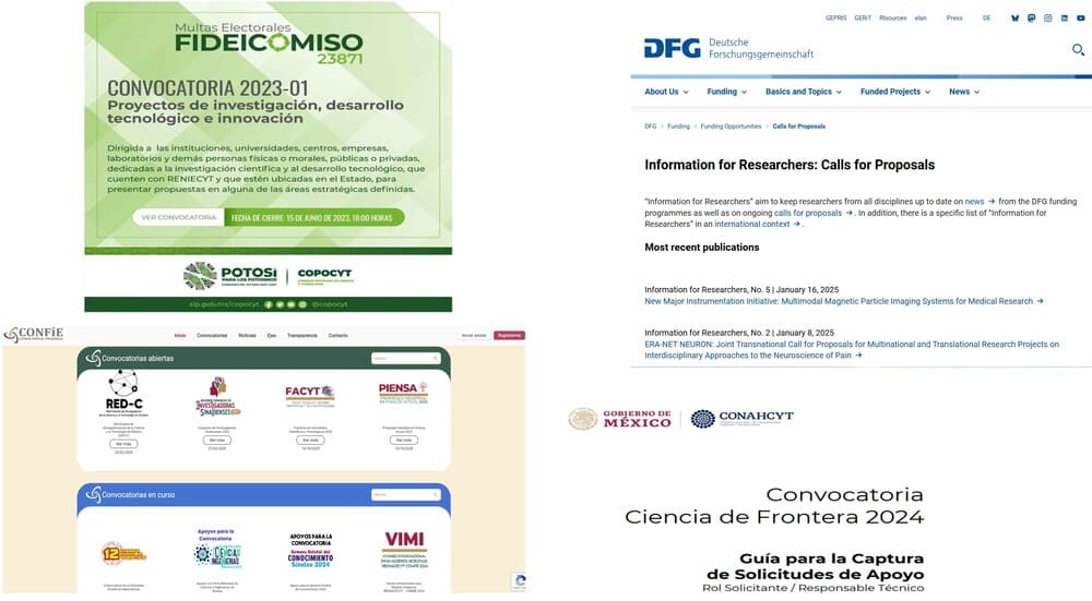 Asesoría para la presentación de proyectos de investigación en convocatorias internacionales, de la SECIHTI (antes Conahcyt), del CONFÍE, entre otros